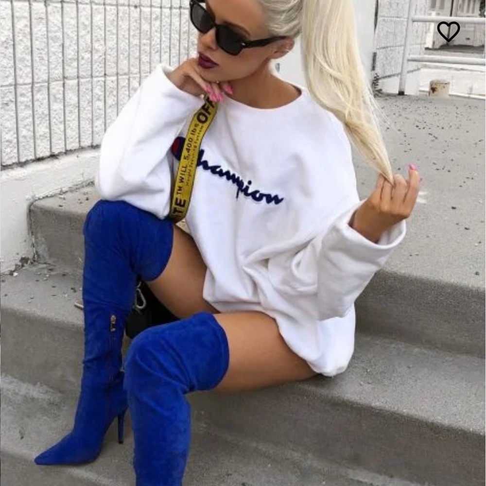 Thigh High Heeled Suede Boot